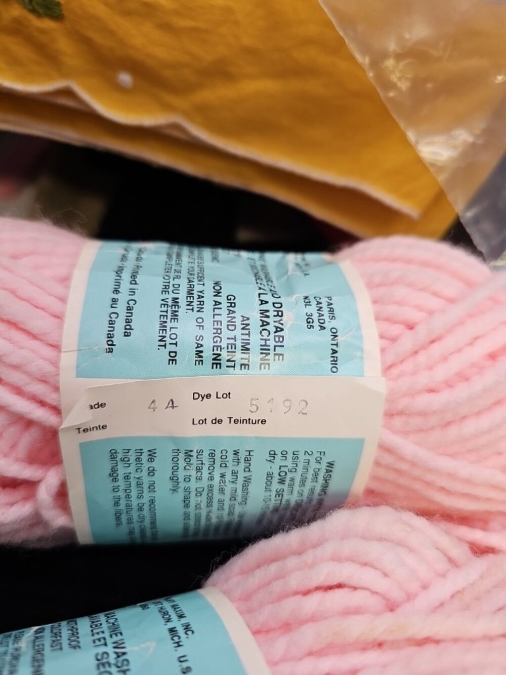 Yarn Lot Of 2 Cloudspun Mary Maxim 100% Orlon Acrylic Chunky Pale Pink Lot Of 2 - Picture 8 of 9